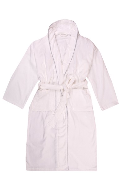 SKBD015 Pure cotton cut velvet bathrobe Hotel bathrobe beauty salon bathrobe hotel linen pure cotton towel bathrobe bathrobe manufacturer back view